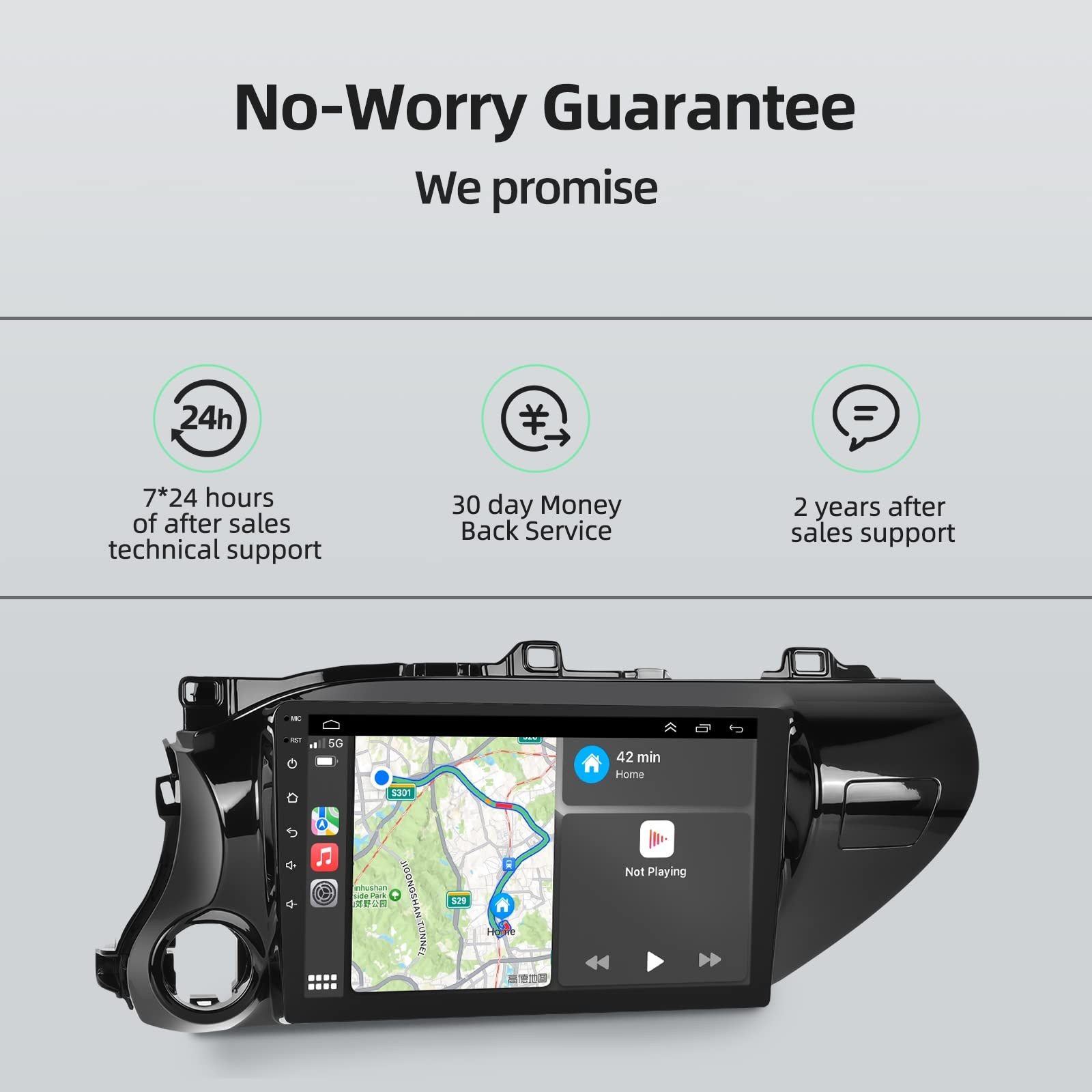 [2GB+64GB] Car Radio for Toyota Hilux 2015-2020, 10.1 inch Touch Screen Car…