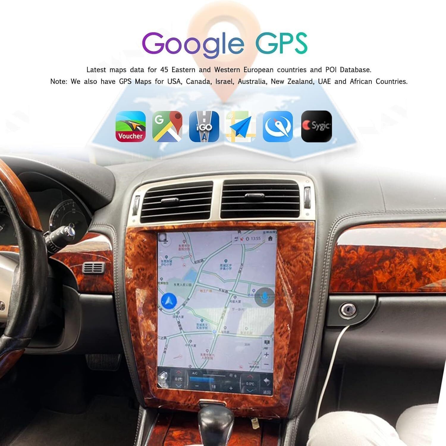 12.1” Large Screen CarPlay Car Radio GPS 6+128GB For Jaguar Xk Xkr-s 2006-2013
