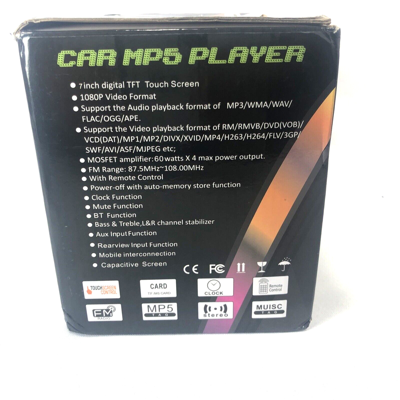 Car Stereo MP5 Player CML-Play Mirror Link 7702CM 1080P HD 1024 X 600