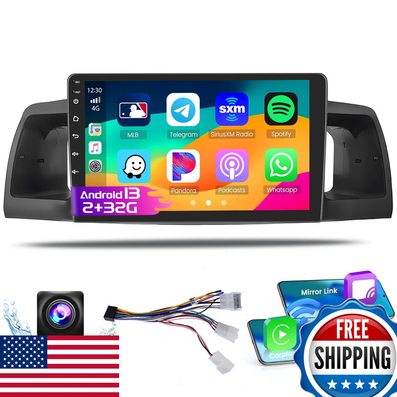 Roinvou 232G Android Carplay Stereo For 2005-2012 Toyota Corolla Ex 9 Touch
