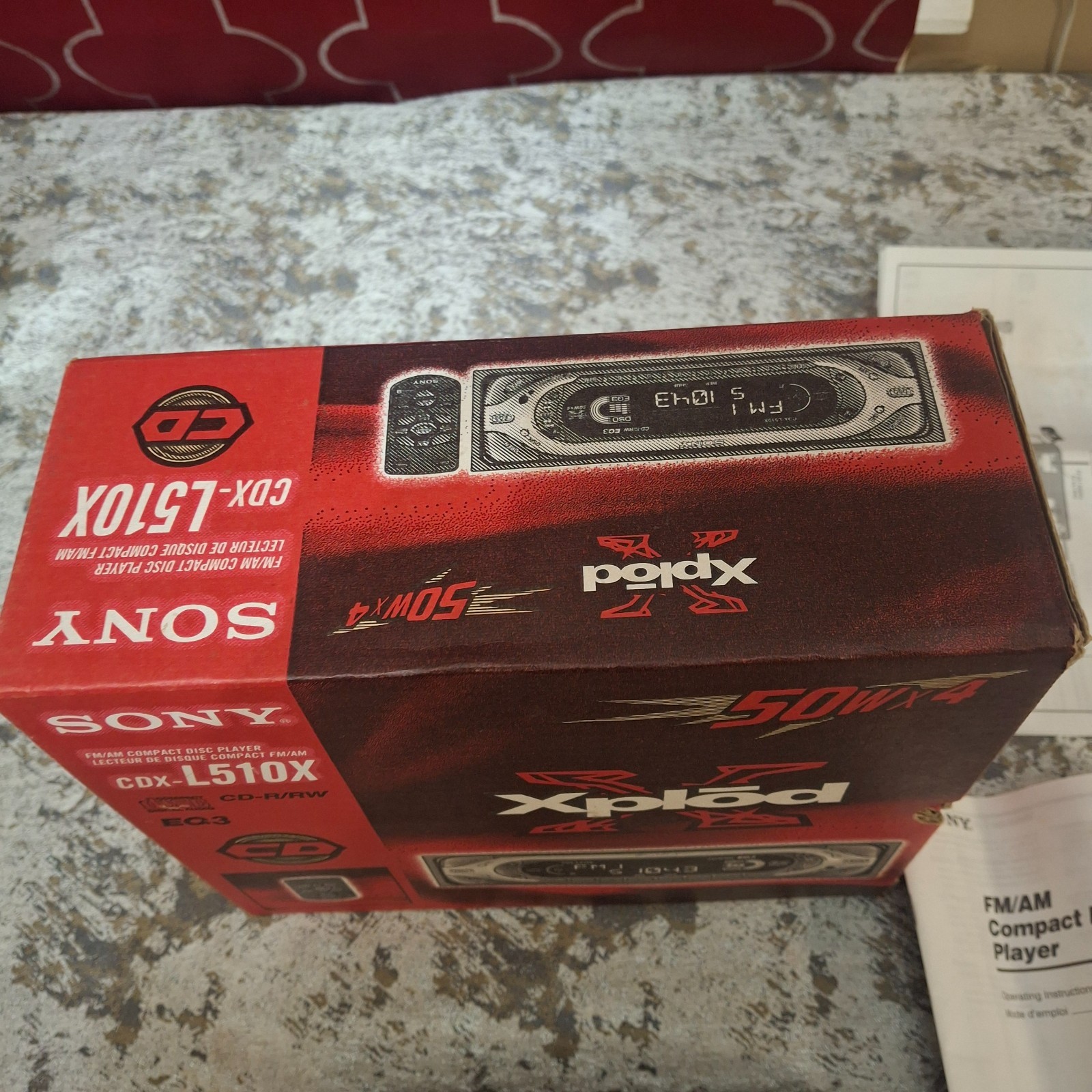 Sony Xplod In-Dash Car Stereo EMPTY BOX for CDX-L510X Radio CD Player w/ Manual
