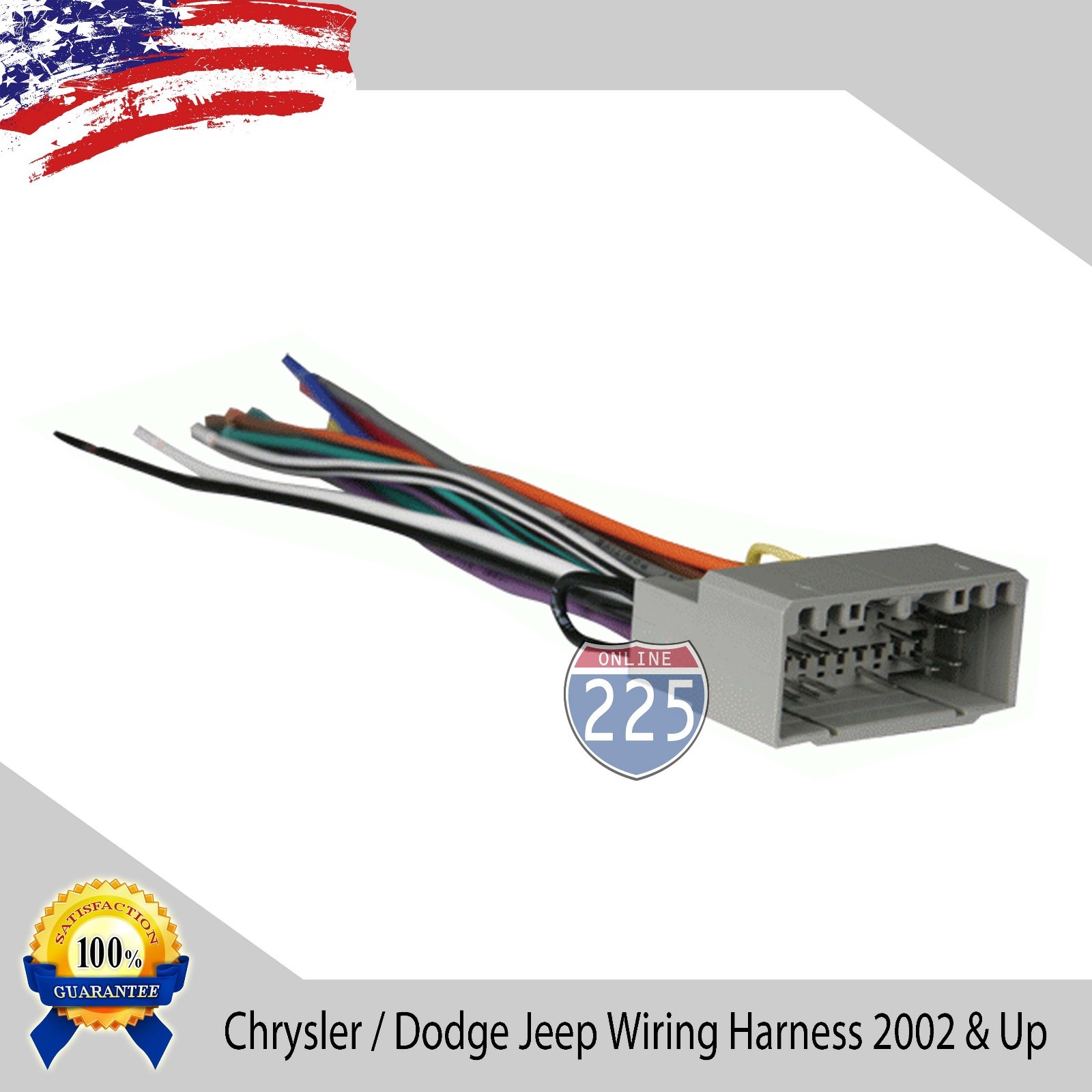 Car Stereo Wiring Harness for Aftermarket Radio Chrysler Dodge Jeep 2002 & UP