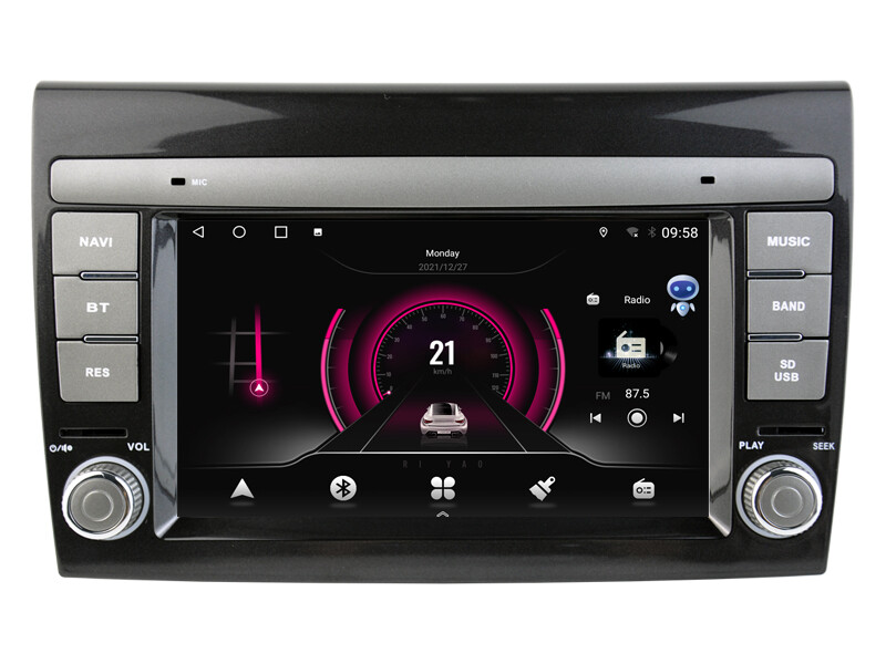 For Fiat Bravo II 2007-2014 Car Stereo Radio 8-Core Android 12 GPS 6GB+128GB BT