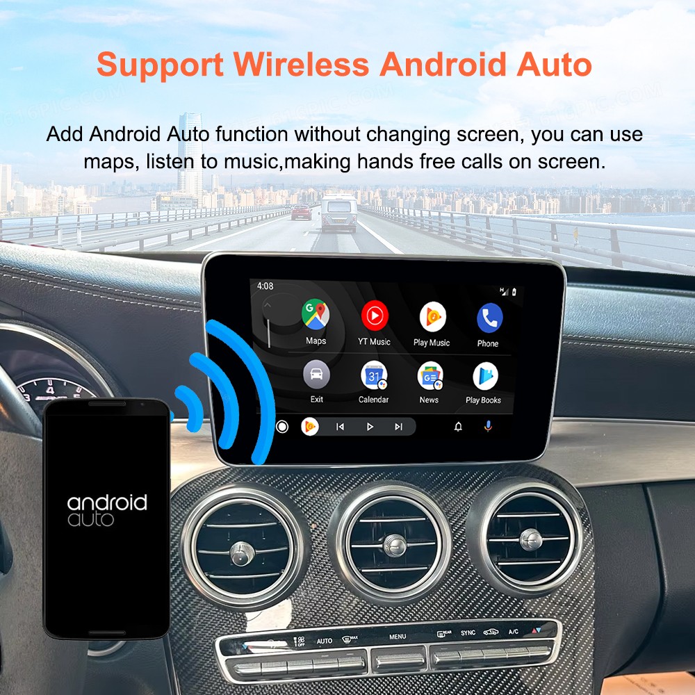 Wireless Carplay Android Auto Interface For Mercedes Benz C Class W205 NTG 5.0