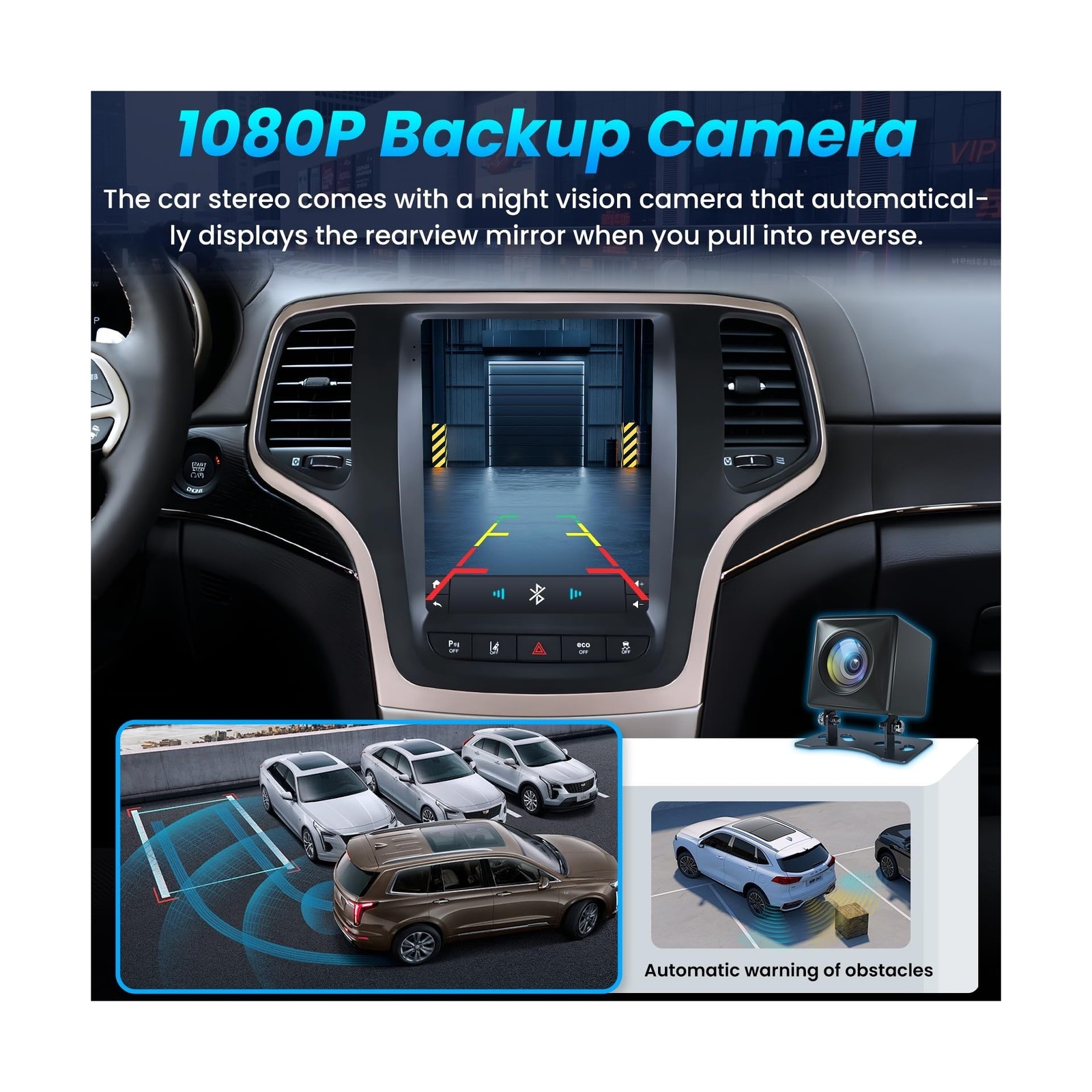 8Core Car Radio for Jeep Grand Cherokee 2014 2015 2016 2017: Tesla Style Touc…