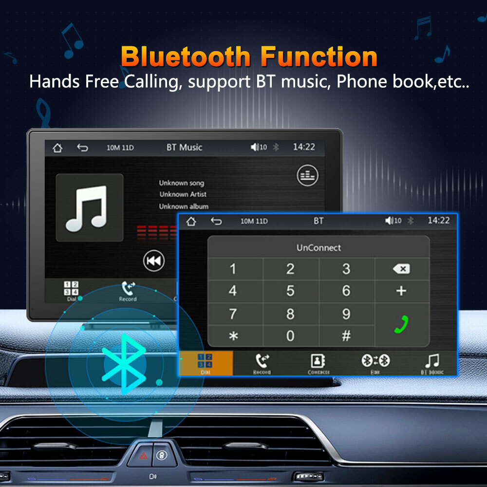 Car MP5 Player Wireless Carplay Android Auto Smart Screen Bluetooth Phone Music