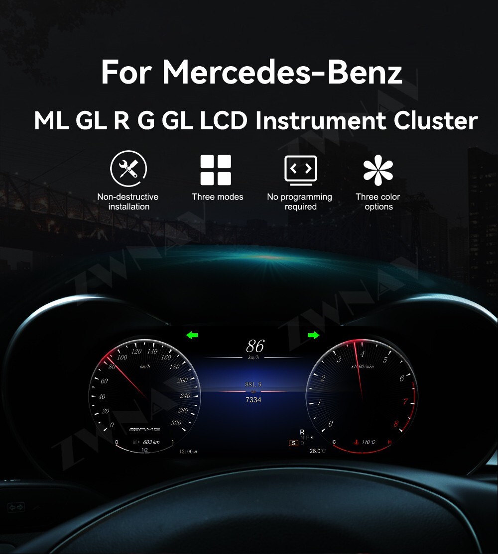 Car Instrument LCD Digital Cluster For Mercedes Benz G Class 2014-2018 dashboard