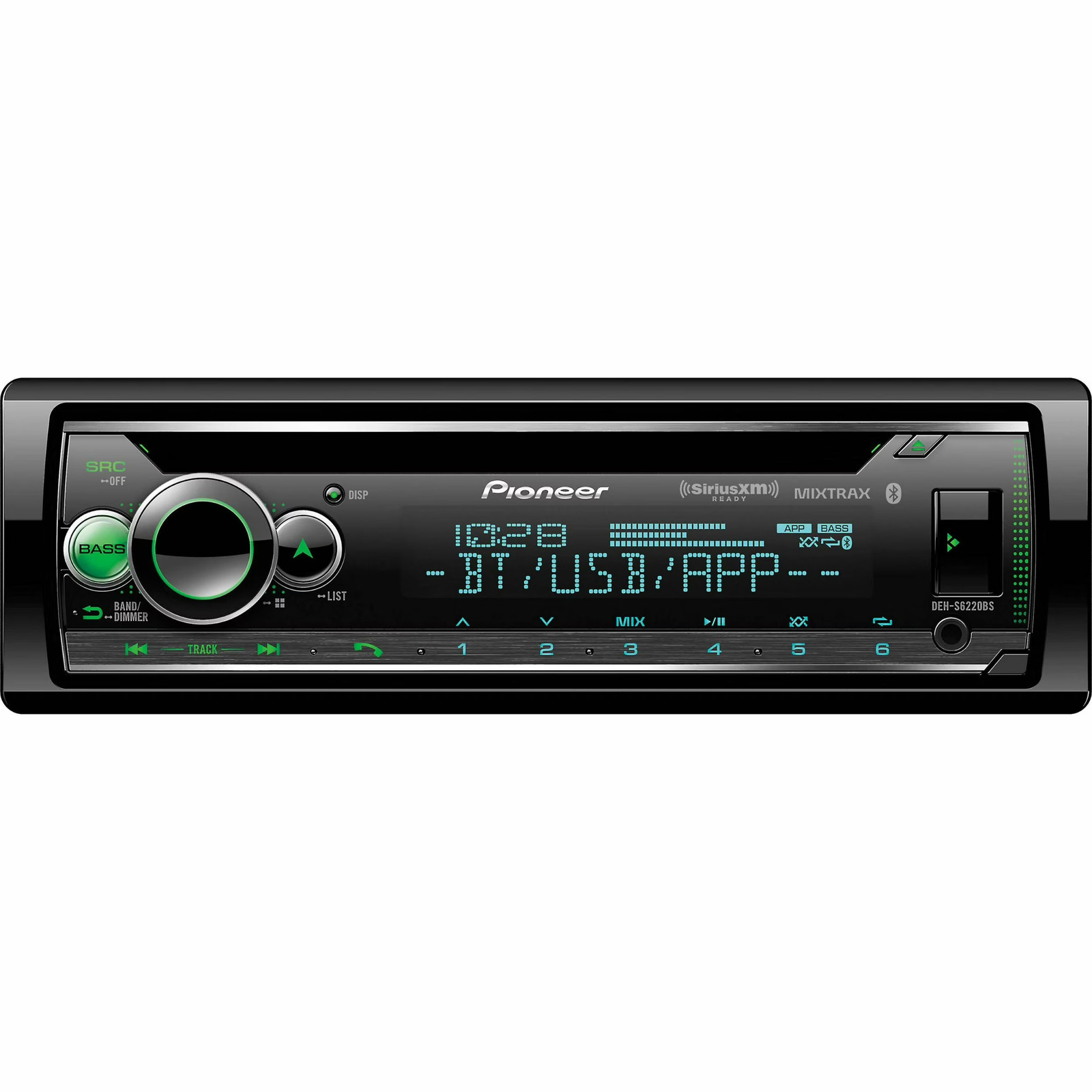 Pioneer DEH-S6220BS CD – Built-in Bluetooth, Color Customization