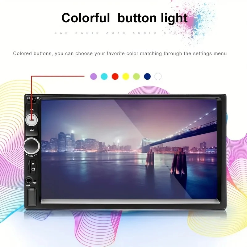 Car MP5 Media Player with USB/TF/AUX Input 2 Din Autoradio with Mirror Link