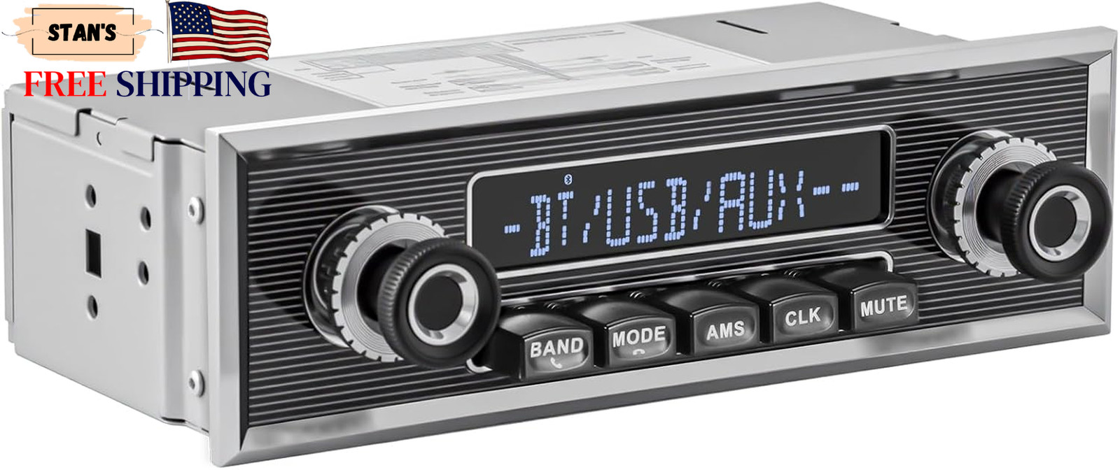 Single Din Classic Car Stereo: Vintage Retro Style Radio for Truck Bluetooth LC