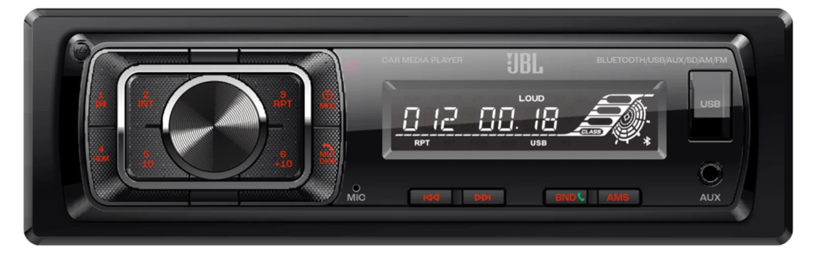JBL Celebrity 150 1-Din Mechless Car Media Player Receiver Bluetooth USB