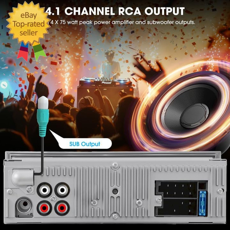 Bluetooth Retro Radio for Classic Vehicles: Single Din Vintage Stereo for Car –