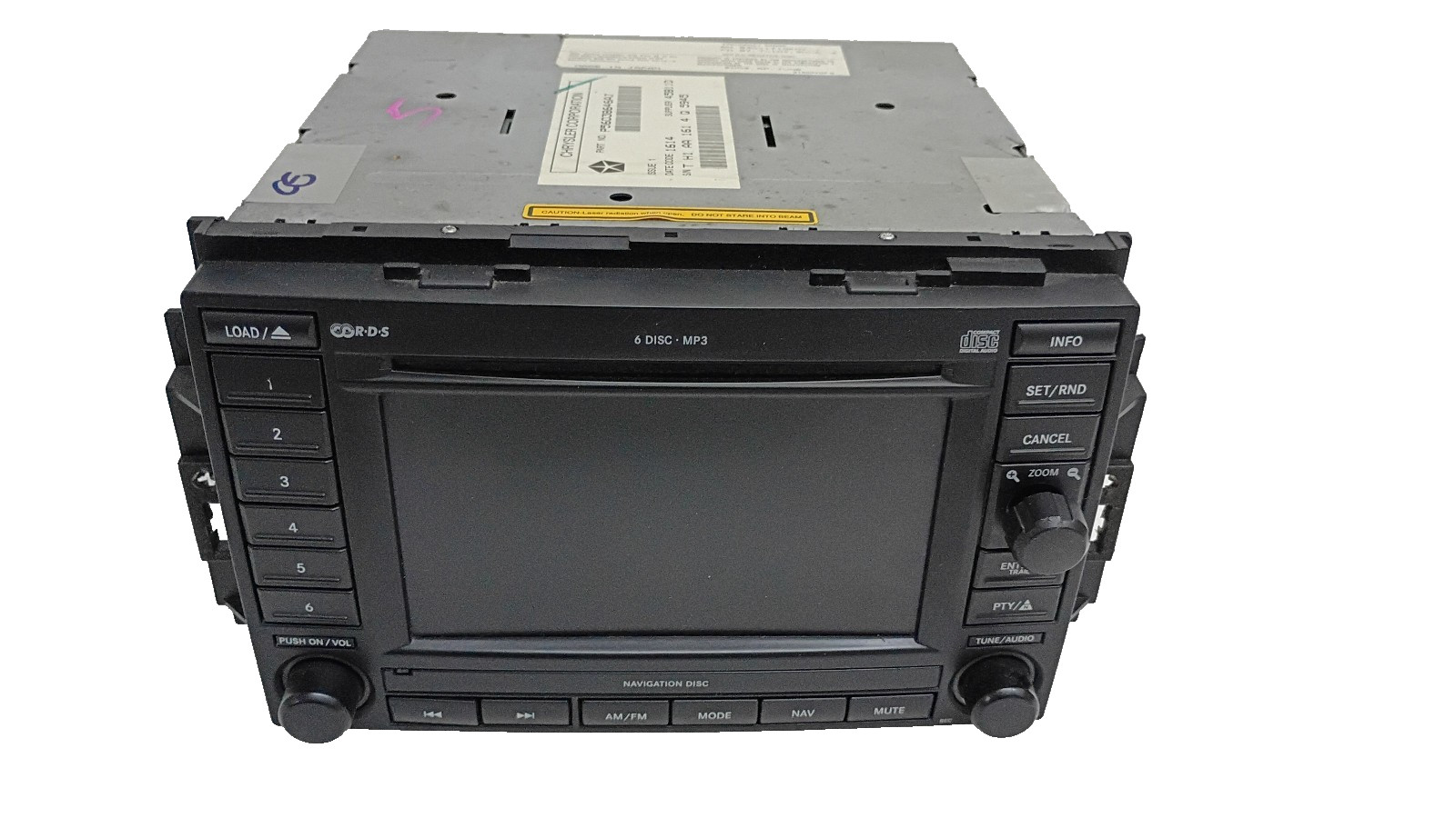 05 06 07 Chrysler 300 Dodge Ram Jeep REC Nav 6 Disc CD Radio P56038646AJ PARTS!