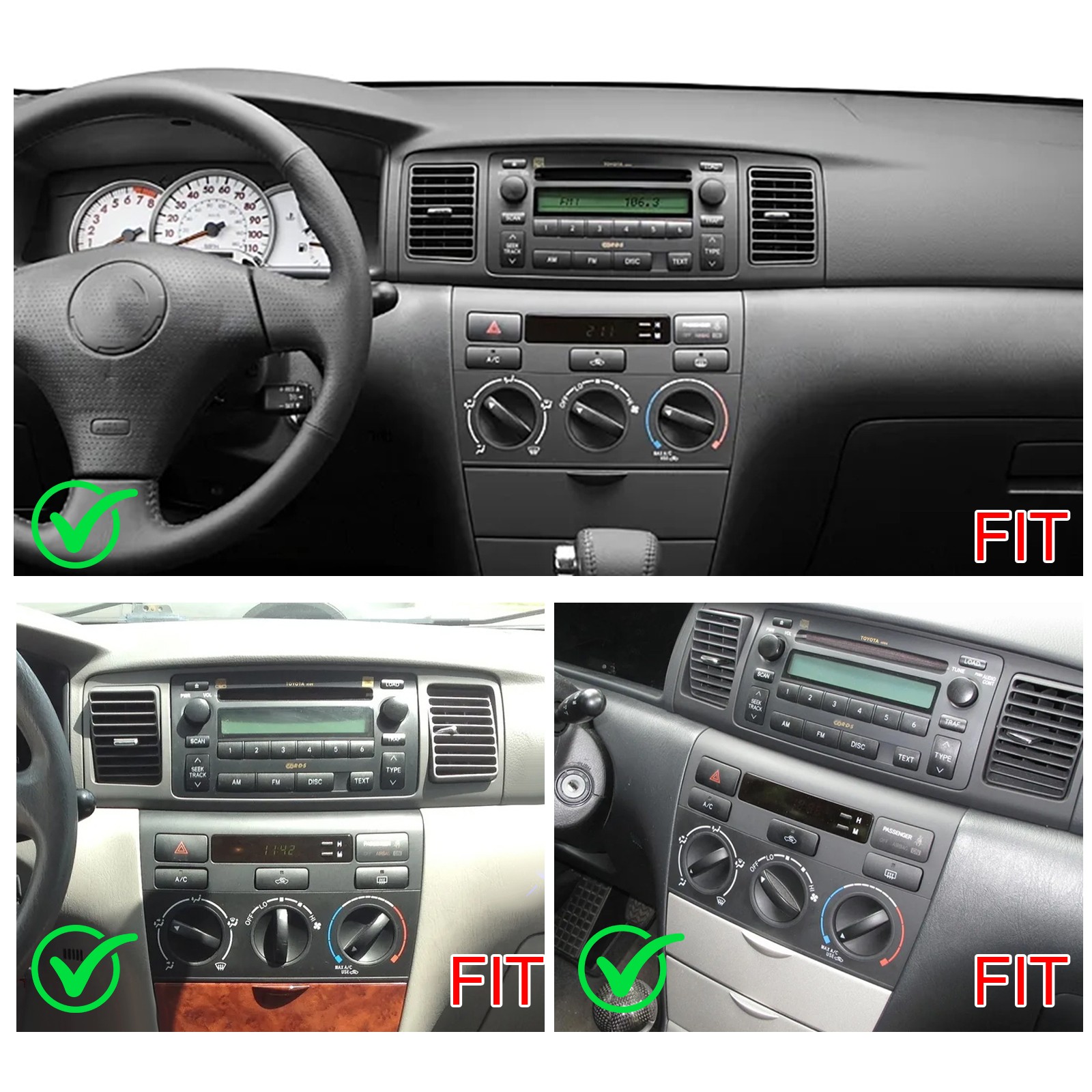 7Inch 4+64G Car Stereo Radio for Toyota Corolla 2000-2006 GPS Navi WIFI Carplay
