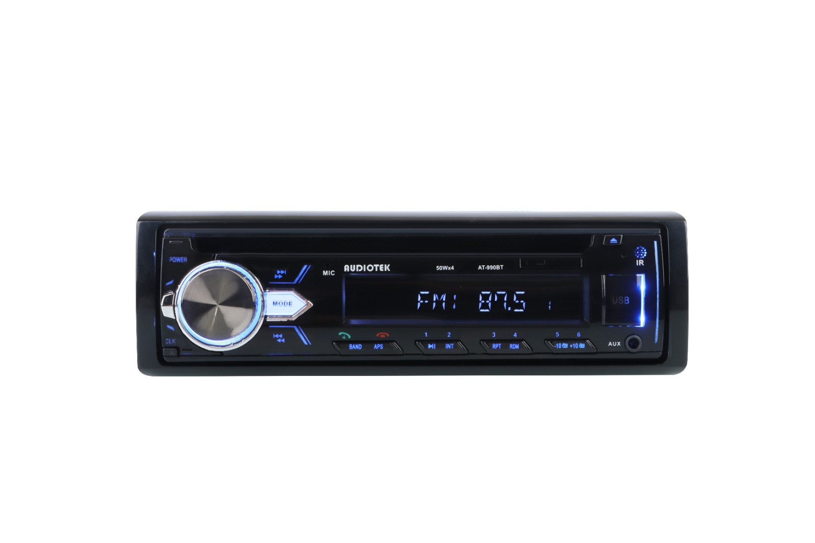 Audiotek AT-990BT Car CD Receiver + 2x Audiobank AB-630 400W 6.5″ 4-Way Speakers