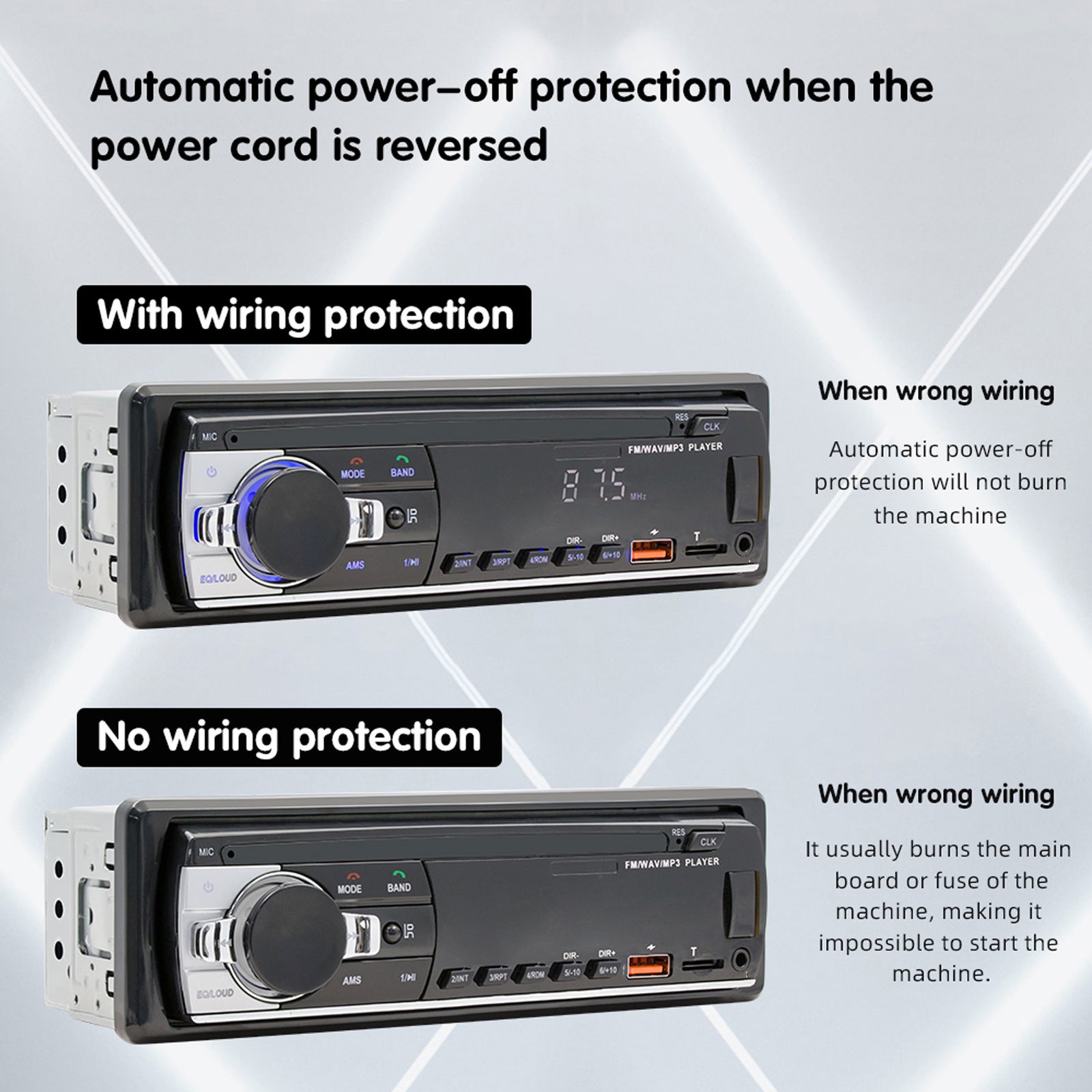 Bluetooth Car Radio Single DIN Wireless Remote Control App Control Bluetoot AVRE