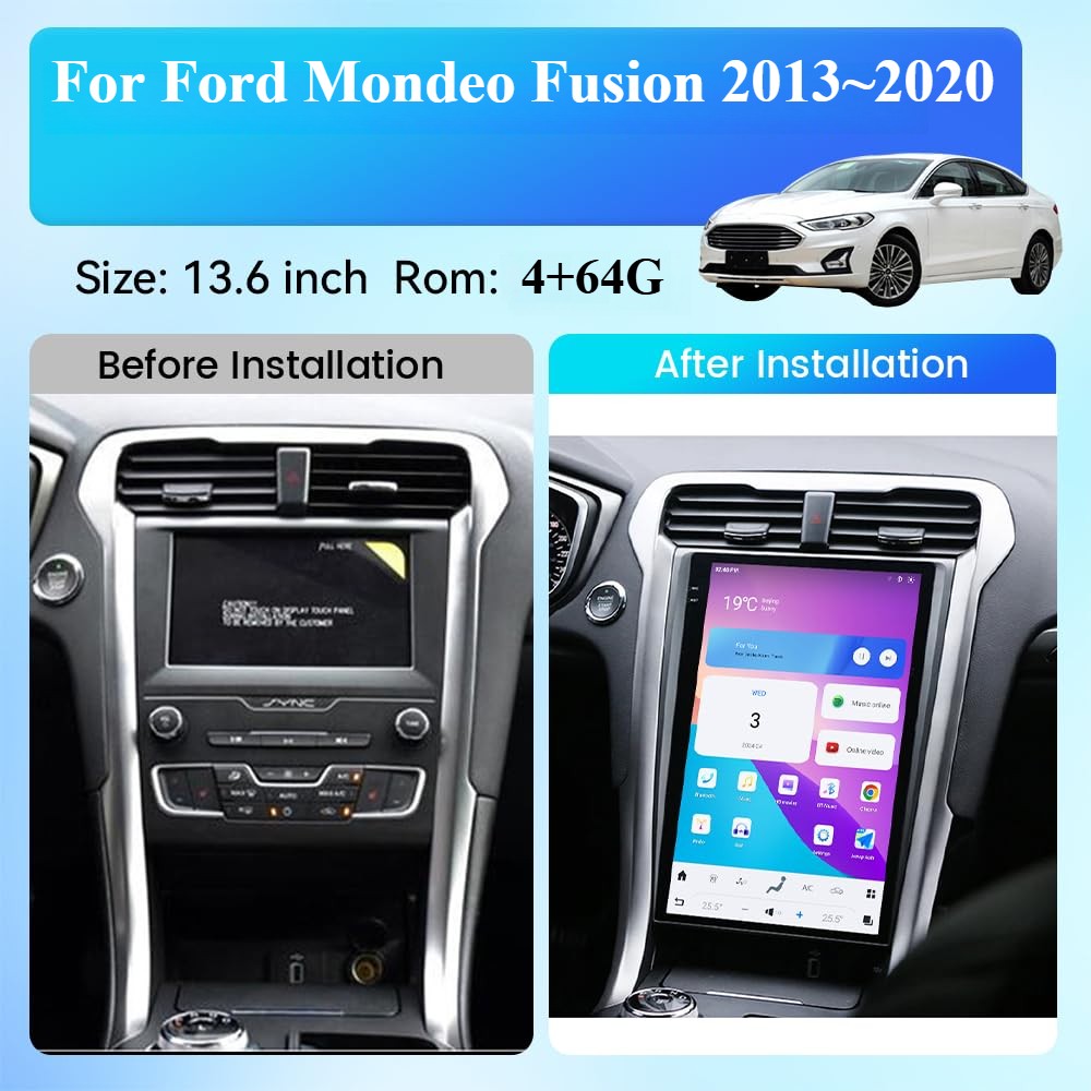 For Ford Mondeo Fusion 2013~2020 Car GPS radio Navigation Stereo 4G+64GB Carplay