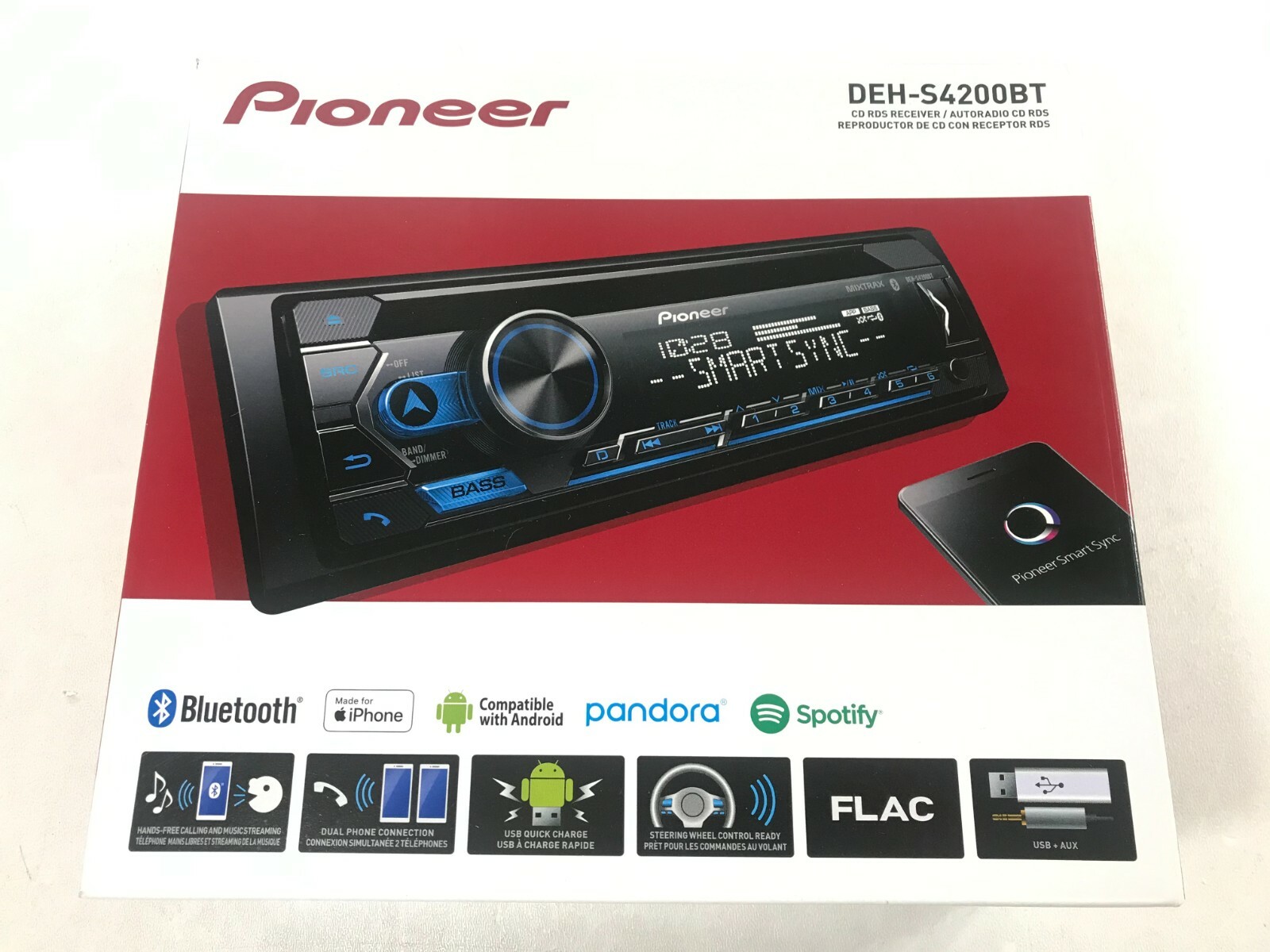 Pioneer DEH-S4200BT Bluetooth CD Player iPhone Android AM FM Pandora USB Aux
