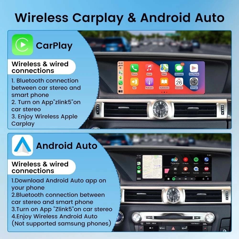 12.3″ For Lexus GS 2012-2020 Android 13 CarPlay Radio GPS 8+128GB Stereo