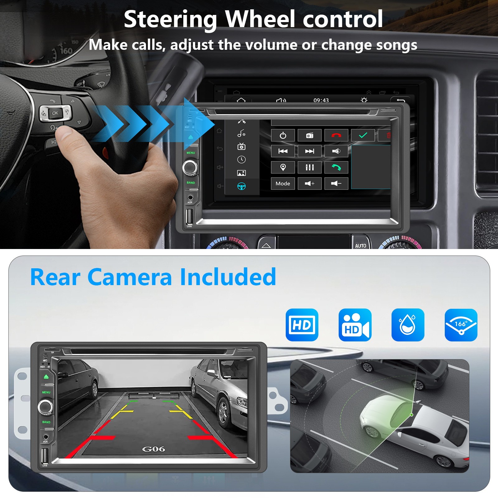 For 2003-2006 Chevy Silverado Colorado Cavalier Carplay Car Stereo Radio DVD CD