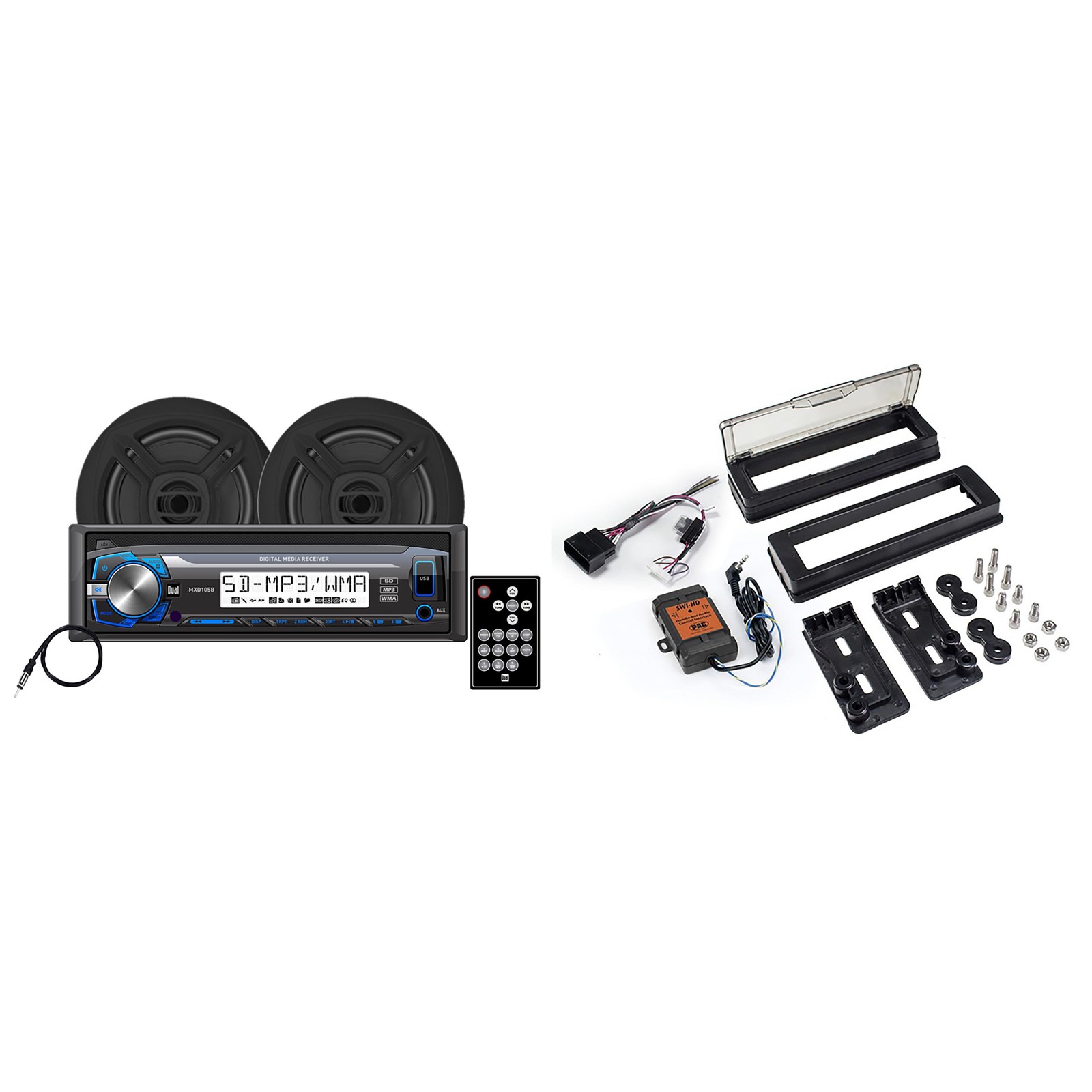 DUAL MCP103B – Digital Media Receiver with SD Card, USB Inputs and 6.5″ Speak…