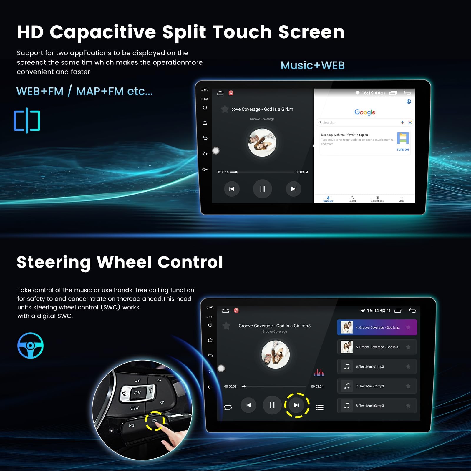 Car Stereo for Lexus ES300 ES330, 8Core Android 14 Radio 2+32GB, Dark Gray