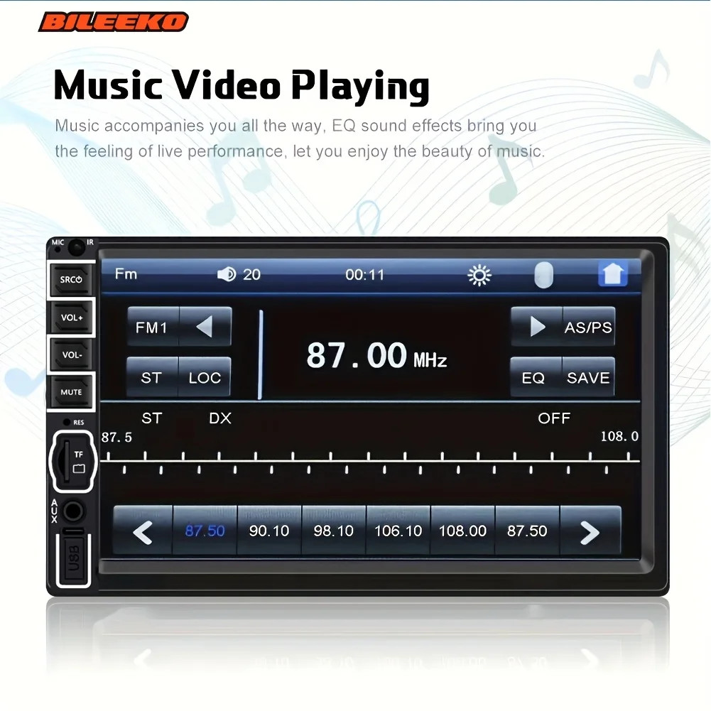 Car Radio Headunit MP5 Player Stereo Navigation Phone Touch Screen for 2 DIN