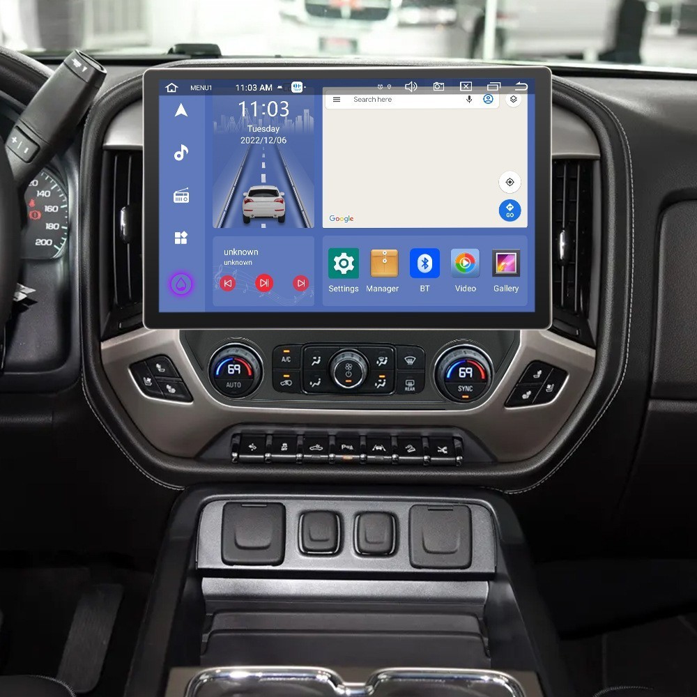 For Chevrolet Silverado Sierra CarPlay Android Car Stereo Radio GPS Mobile Maps