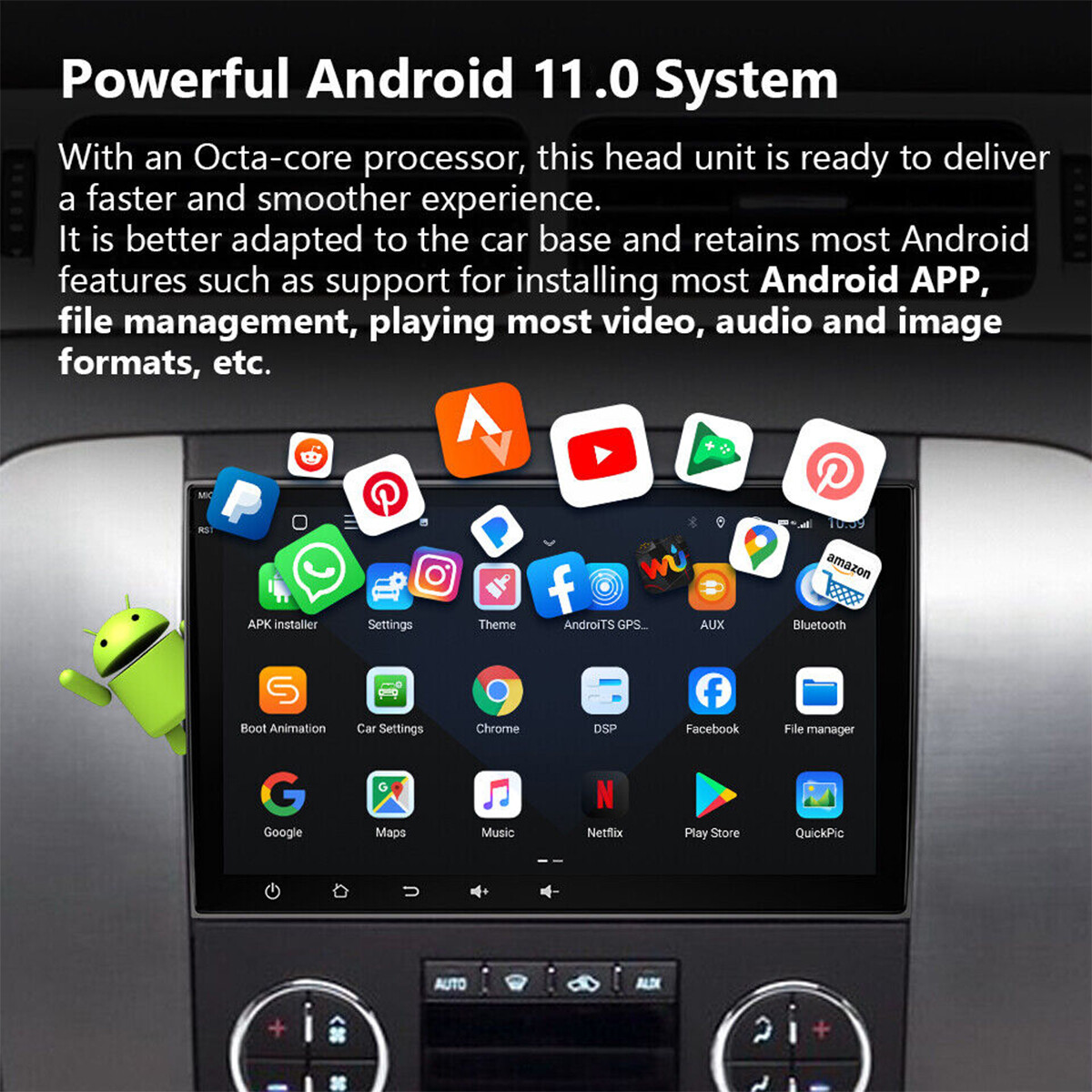 For 2006-2013 Chevrolet Impala WiFi Apple Carplay Radio Android 13.0 RDS GPS Nav