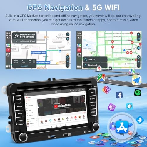 Car Radio for VW Passat Tiguan Jetta Beetle Tiguan Caddy For Low-end VW Models