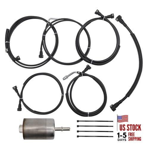 FL-FG0810 Fuel Lines Kit Nylon Compatible with GMC Yukon 2002-2004, Fit for