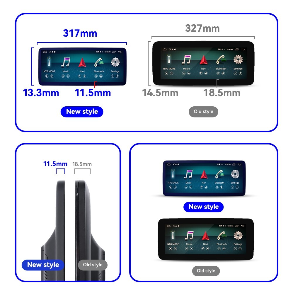 For Mercedes Benz C-Class S204 2008-2010 12.3” Car Radio Stereo Android Auto