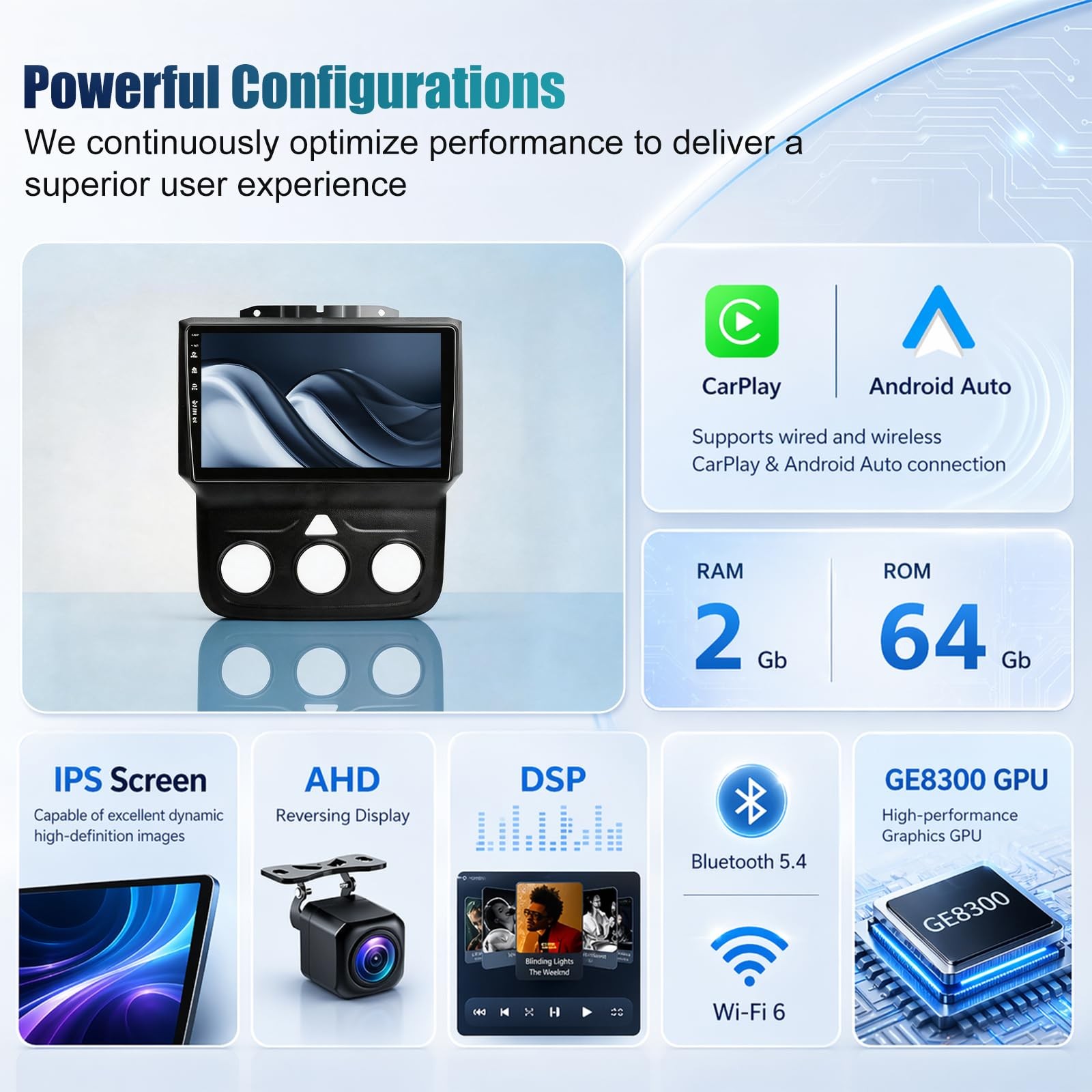 Android 13 Car Stereo for Dodge RAM 1500 2500 3500 2013-2018, 9″ Touchscreen