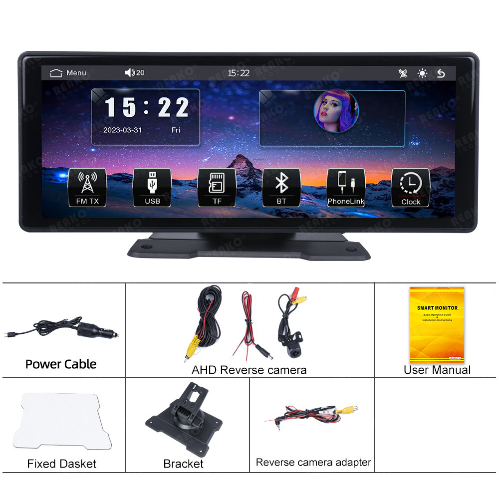 10.26inch 2K Wireless Apple CarPlay Android Auto Touch Screen Car Portable Radio