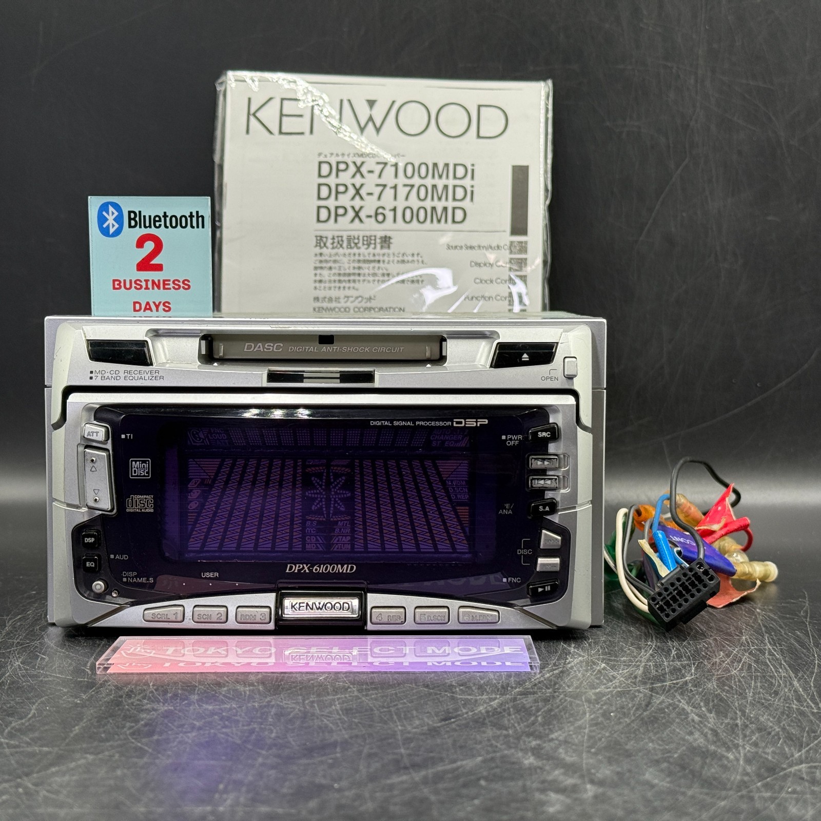 KENWOOD DPX-6100MD Car Audio 2DIN CD MD Player Added Bluetooth Tested JDM Stock