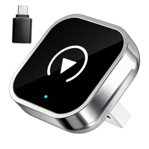 Wireless CarPlay and Android Auto Adapter, Ultra-Compact Aluminum Design with