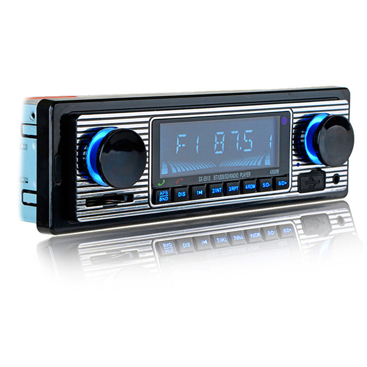 Car Stereo Radio MP3 Player Bluetooth FM Retro USB AUX In-Dash WAV SD W/Remote