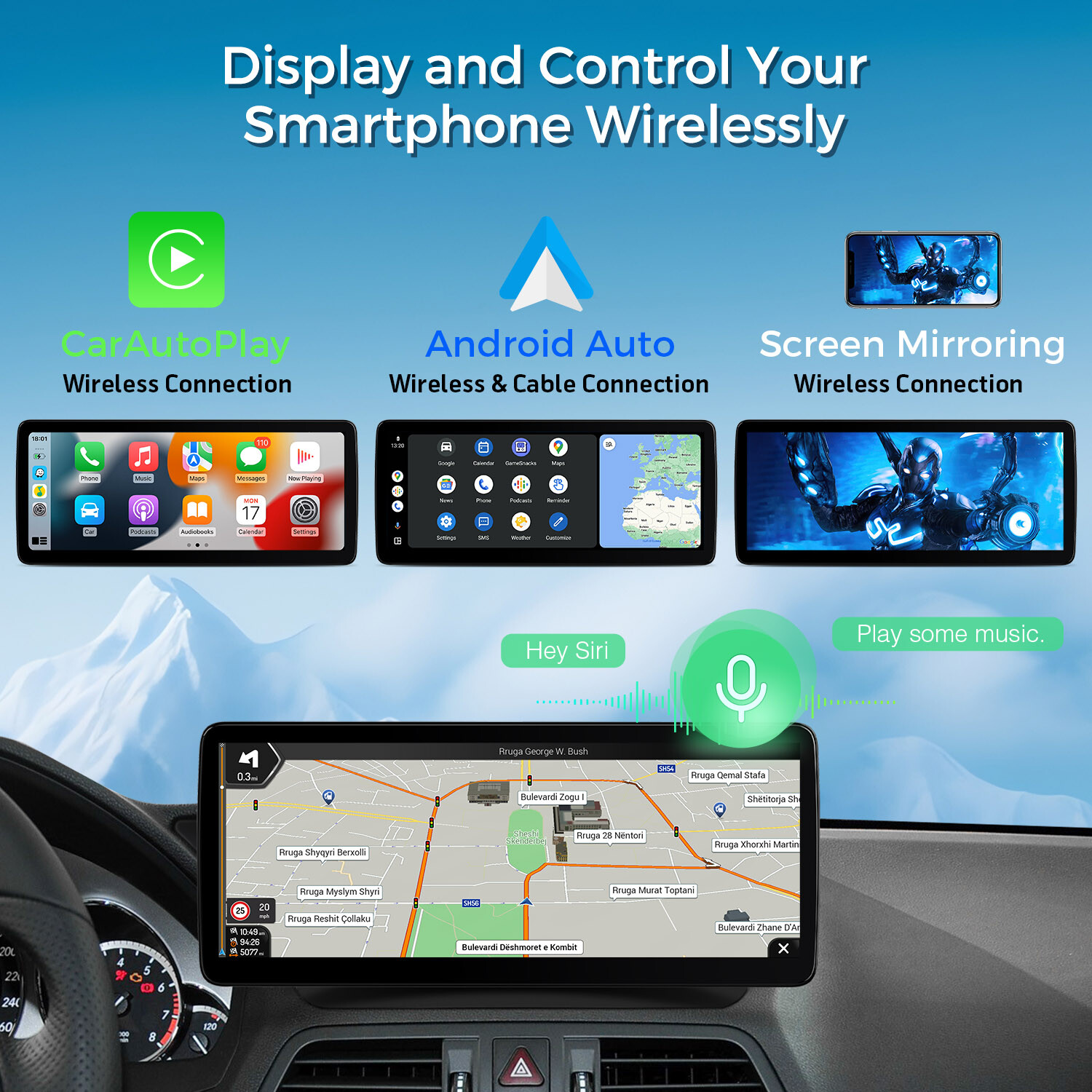 12.3″ Android 13 Octa-Core Car Stereo GPS Navi For Benz E-Class A207 C207 NTG4.0