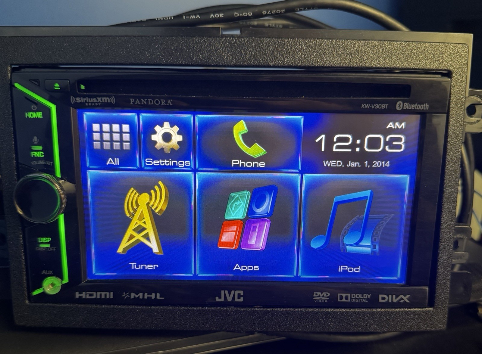 JVC KW-V30BT 6.2″ Touchscreen Receiver with DVD Player|Bluetooth|USB| HDMI Input