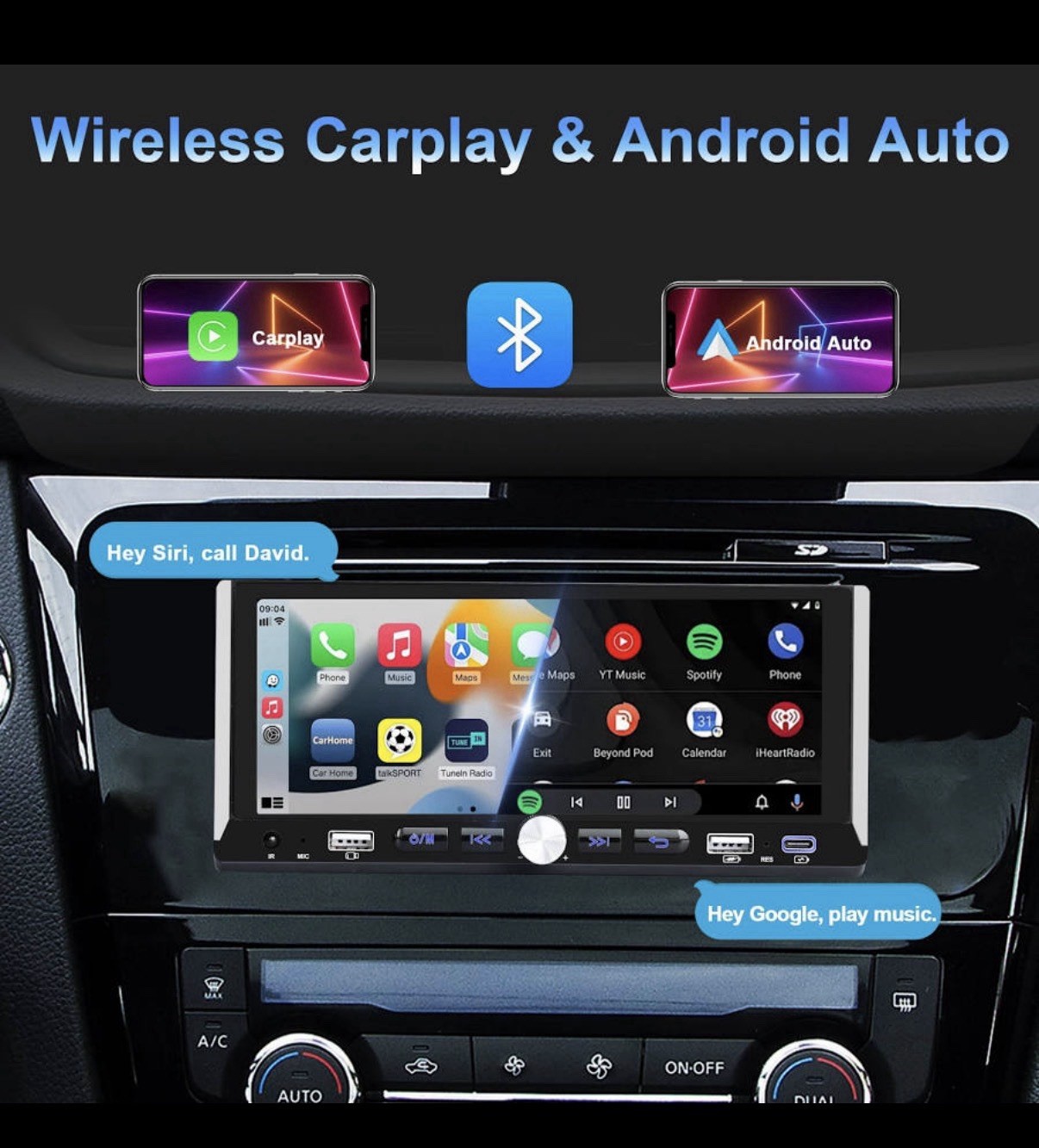 universal single-DIN touchscreen car stereo