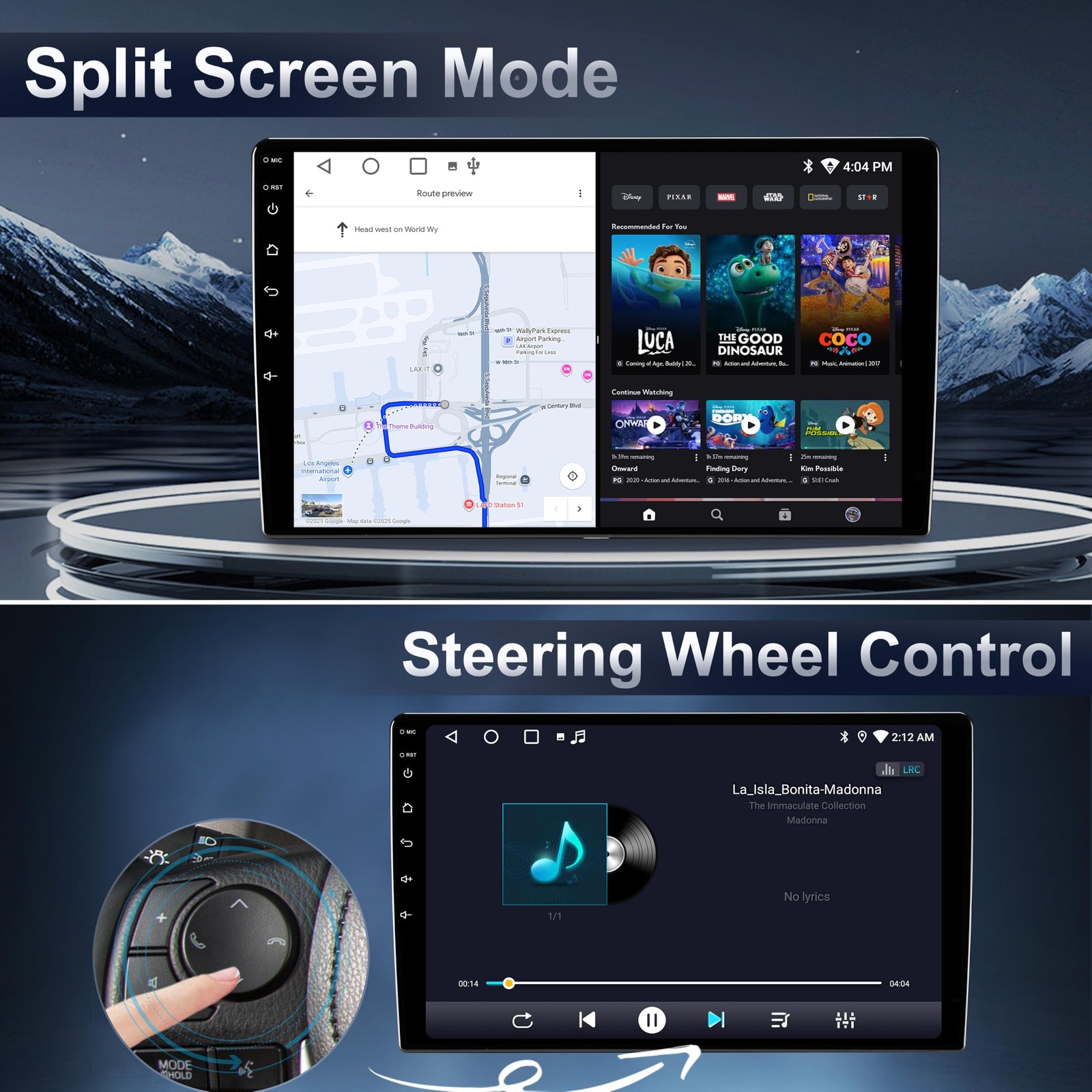 10″ Touchscreen Wireless Carplay Android Auto Stereo for 2008-2013 Honda Accord