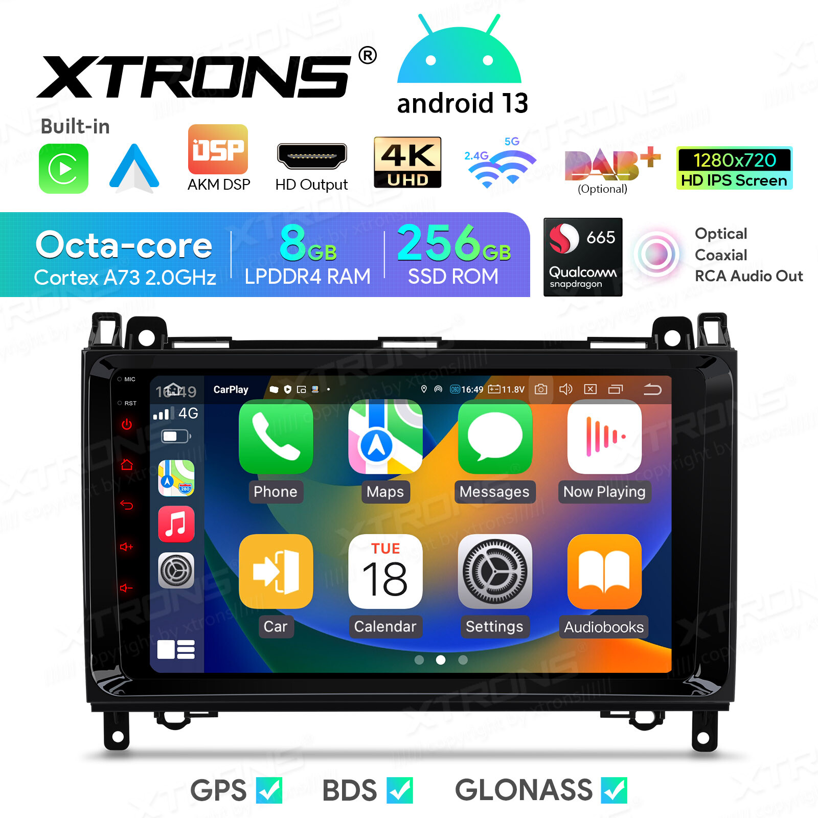 Android 13 Car Stereo Radio 256GB For Mercedes Benz W906 W169 W245 Sprinter 2500