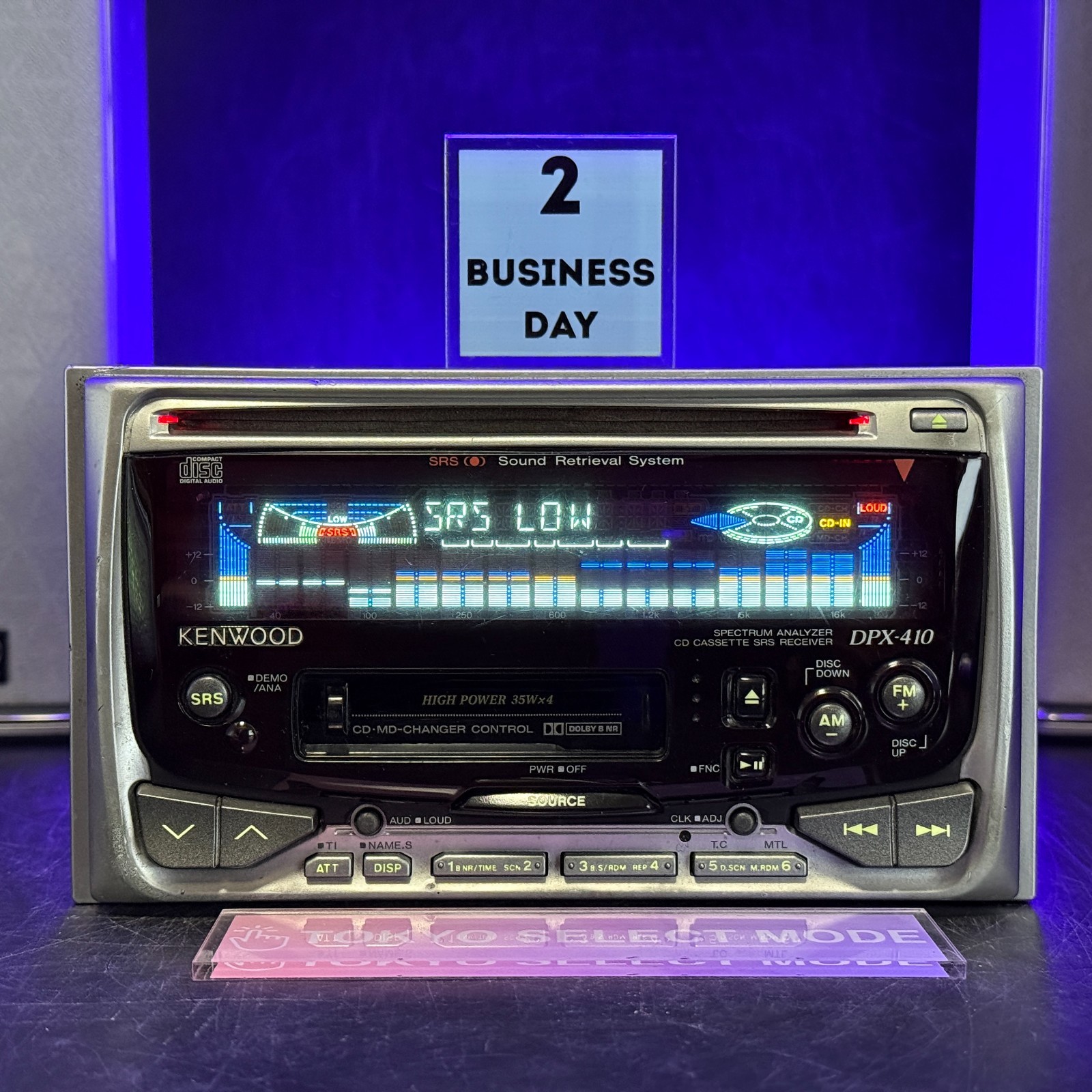 KENWOOD DPX-410 Car Audio CD Cassette Player 2DIN 1998 JDM SRS Tested In Stock