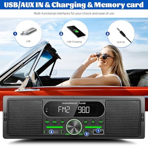 Single Din Car Stereo Radio Bluetooth Multimedia Car Audio Receivers with