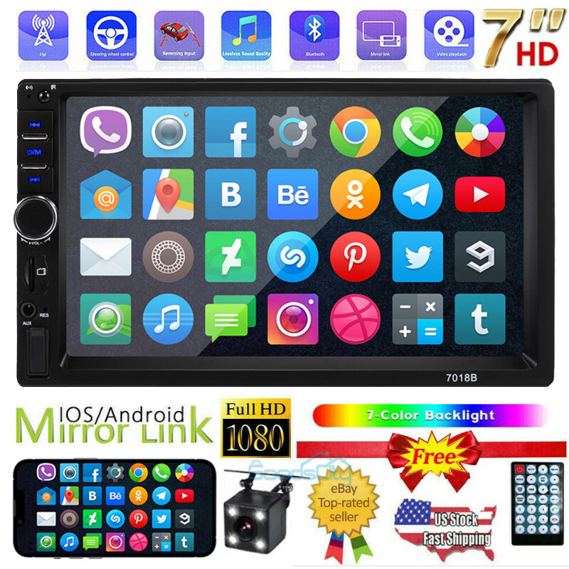Estereo De Pantalla Para Coche Carro Pantalla Tactil Radio Bluetooth Doble Din