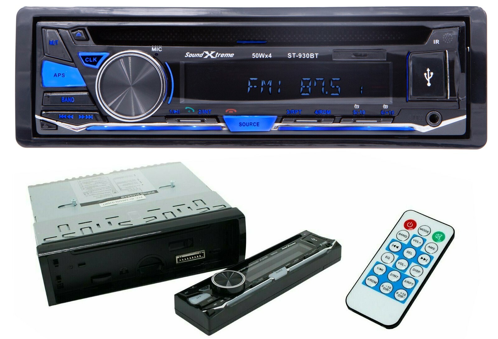 4x 640w Pioneer 6.5″ Speakers + SoundXtreme Bluetooth Car Stereo CD Receiver