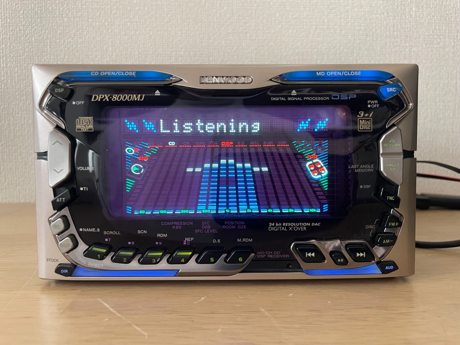 Kenwood DPX-8000MJ 2DIN Car Audio CD MD Receiver DSP Bluetooth Tested Working