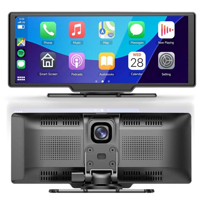 10″Portable Wireless CarPlay Car Stereo Android Auto Multimedia Bluetooth Player