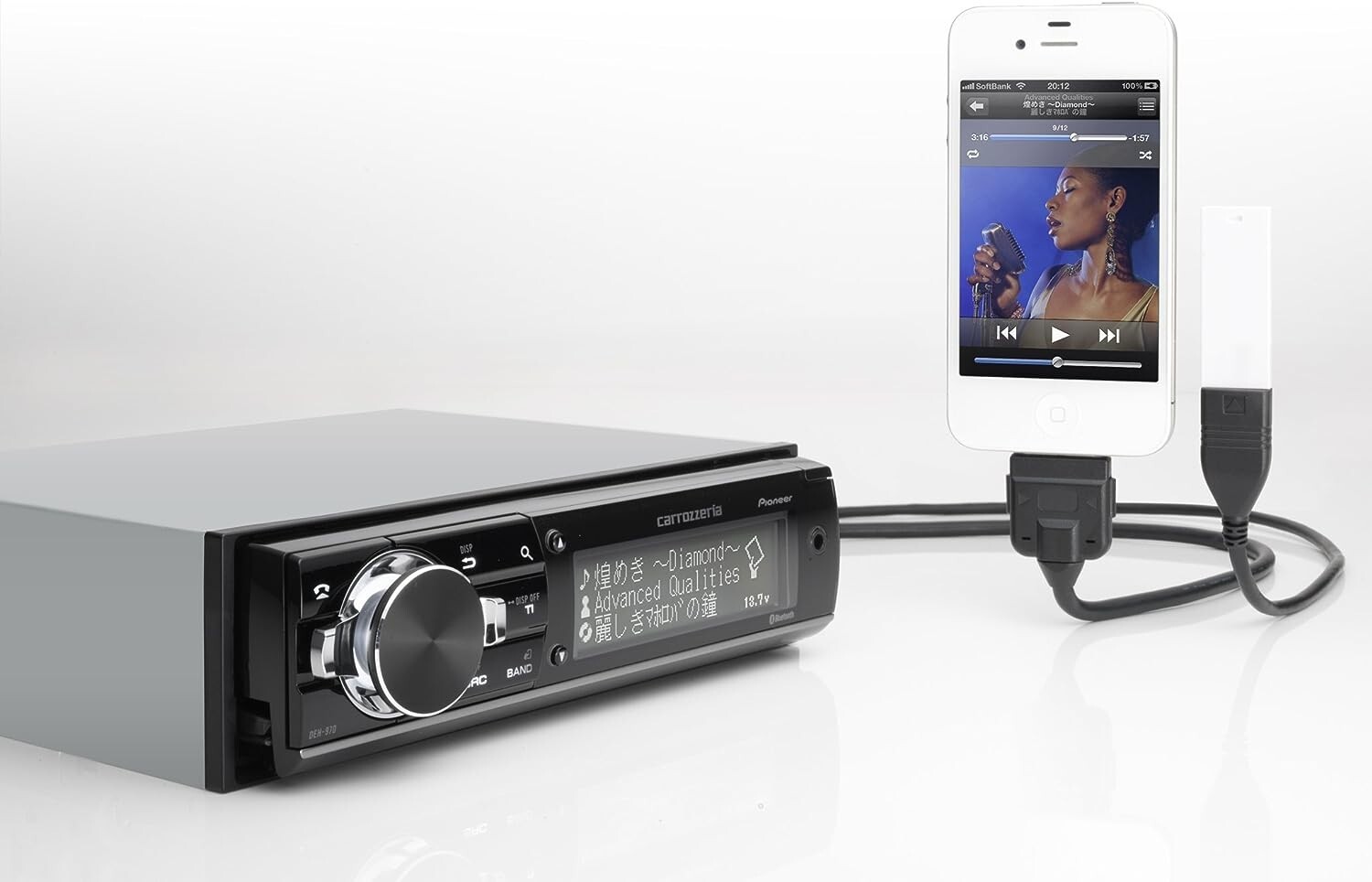 Pioneer Carrozzeria DEH-970 Car Audio In Dahs Unit 1DIN CD USB Bluetooth SD