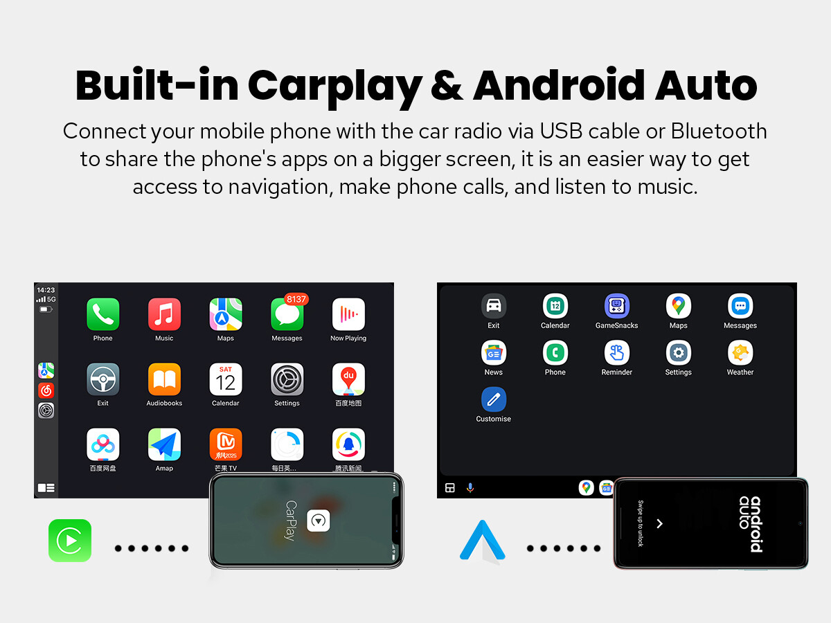 HD 11.5 Inch JOYING QLED 2K Touchscreen Double Din Android Radio for Universal
